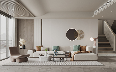 modern living room 3d model