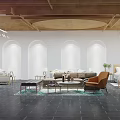 Furniture Store Interior With Modern Sofas Armchairs Coffee Tables And Decor