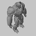Detailed Sci Fi Robot Character From Game Movie With Mechanical Armor Design