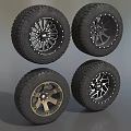 Stylish Automotive Tires With Different Alloy Wheel Designs And Spoke Patterns