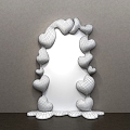 Modern Decorative Mirror Full-body Mirror Floor Mirror Heart Alien Art Fitting Mirror Bedroom Mirror Cosmetic Mirror 3d model