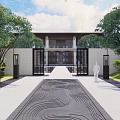 New Chinese-style Building Demonstration Area 3d model