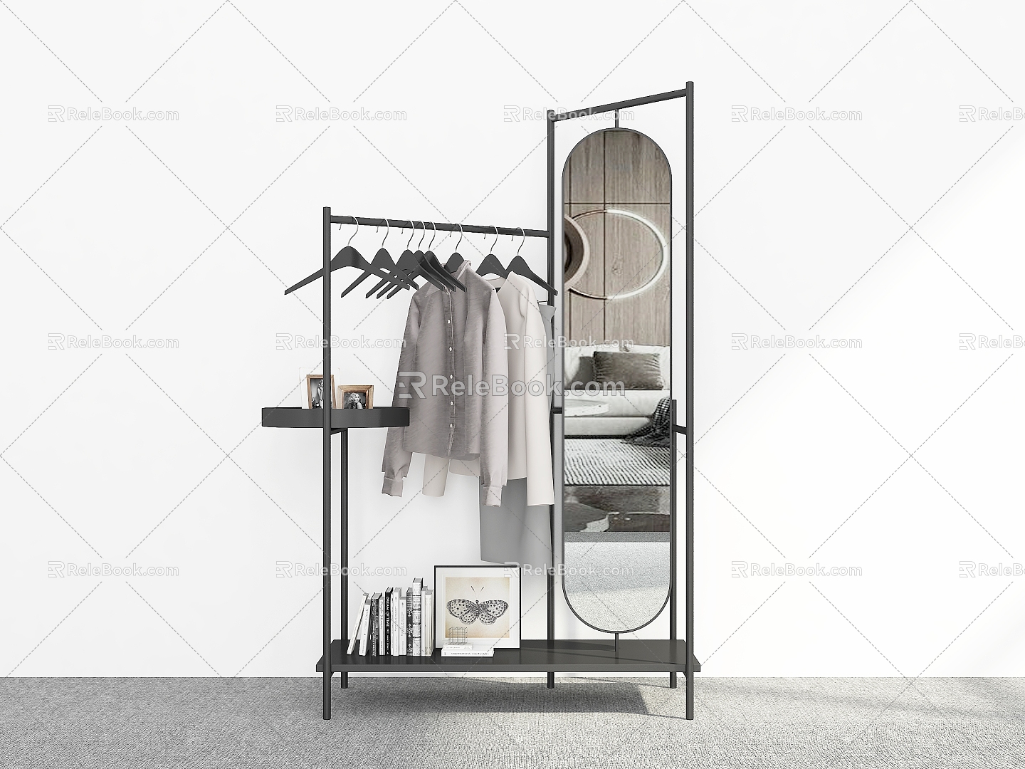 Hanger Floor Hanger Hanger Mirror Hanger Test Hanger Clothes Rack Storage Hanger Hanger 3d model