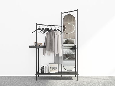 Hanger Floor Hanger Mirror Hanger Test Hanger Clothes Rack Storage Hanger 3d model