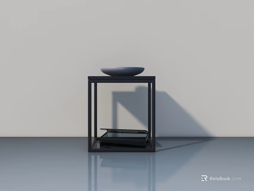 Modern Kitchen Hinged Door With Glass Panel And Sleek White Design 3d model