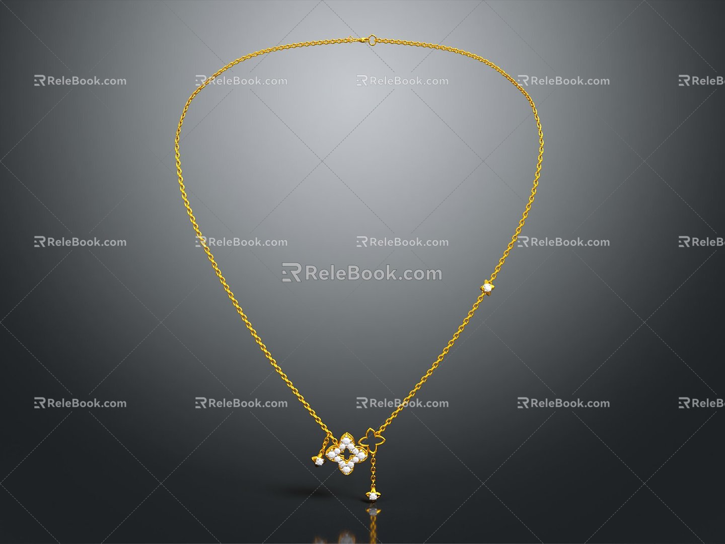 Modern Necklace Tianzhu Necklace Ornament Jewelry 3d model