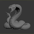 snake cobra venomous snake python reptile cold-blooded animal reptile 3d model