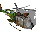 Indian Army Military Helicopter In Green And Brown Camouflage With Rotor And Cabin