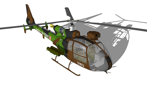 Modern Helicopter Super Helicopter 3d model