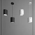 Modern Black And White Downlights And Spotlights With Sleek Pendant Design For Interior Lighting