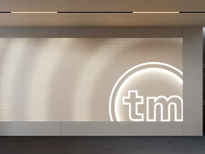 Modern Perforated Wall Panel Design With Backlit Effect And Decorative Interior Details 3d model