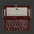 Vintage Red Remington Co Office Typewriter Classic Office Appliance Design