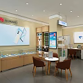 China Telecom 5G Digital Store with Digital Products on Display Counters and Modern Storefront Design