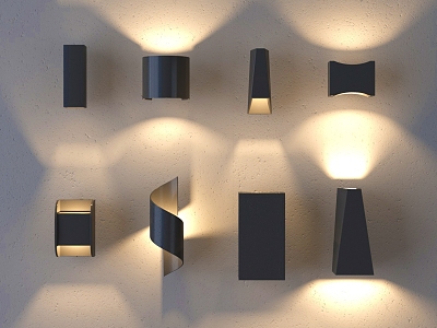 Modern minimalist wall lamp square box wall lamp wall lamp aisle lamp corridor lamp atmosphere lamp model