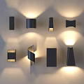 Modern minimalist wall lamp square box wall lamp wall lamp aisle lamp corridor lamp atmosphere lamp 3d model