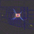 Aerial Planning of Modern Landmark Building With Surrounding High Rise Structures Roads and Vehicles