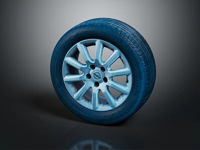 Quality Car Wheel Tire Component With Alloy Rim Design And Tread Pattern Details 3d model