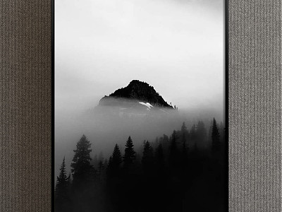 Modern Landscape Painting Simple Black and White Study Landscape Decoration Painting model