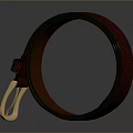 Brown Leather Belt With Golden Buckle And Smooth Shiny Texture For Daily Use