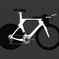 Modern White Bicycle With Black Wheels Ergonomic Seat And Streamlined Frame 3d model