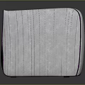 Two Seater Sofa Gray Striped With Purple Trim Modern Fabric Design