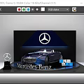 Mercedes-Benz Convertible Car Display On Modern Showcase Shelf With Tech Background