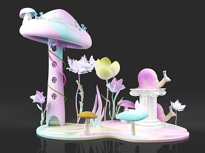 Modern flowers are beautiful and beautiful 3d model