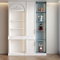 French Bookcase European-style Bookcase Decorative Cabinet Sideboard Cabinet Entrance Cabinet 3d model