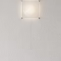 Modern Sleek Wall Light Mounted On White Textured Wall With Soft Glow 3d model