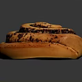 Freshly Baked Cinnamon Roll With Swirled Filling And Golden Crusty Surface