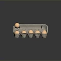 Open Egg Carton With Fresh Brown Eggs In Paper Container For Daily Use 3d model