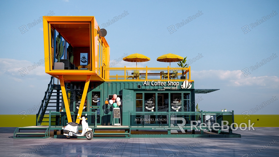 Container coffee shop model