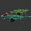Advanced Modern Military Machine Guns With Bipod Stands And Tactical Accessories