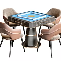 Modern Mahjong Table and Chair Mahjong Table 3d model