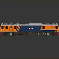 Modern Electric Train With Orange Blue Livery And Streamlined Exterior Design