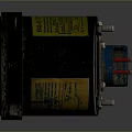 Industrial Electrical Component With Black Housing Yellow Label And Blue Connector