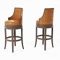 Bar Chair American Bar Chair High Chair 3d model