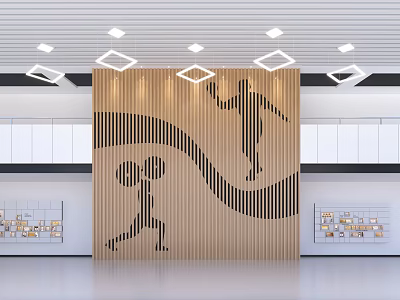 gymnasium hall gymnasium weightlifting hall 3d model
