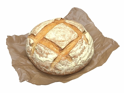 Modern Food Bread 3d model