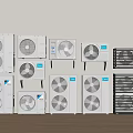 Air conditioning modern external unit 3d model