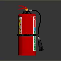 Red Portable Fire Extinguisher Safety Device With Pressure Gauge And Handle