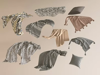 Stylish Bed Canopy Designs With Tassels Patterns And Neutral Tones 3d model