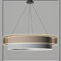 Modern Double Ring Chandelier With Elegant Transparent Metallic Layers Contemporary Lighting Fixture