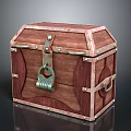 Vintage Wooden Chest with Metal Clasps and Lock for Daily Storage Needs