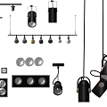 Modern Spotlights Track Lights 3d model