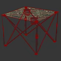 Practical Camouflage Folding Table with Sturdy Metal Frame and Portable Design for Home Use