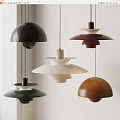 Stylish Modern Pendant Lights In Various Colors And Unique Shapes For Interior Decor 3d model