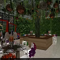 Interactive Area With Live Band Performance At Tulum Festival Greenery Decor And Lighting