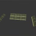 High Quality Black Metal Grating Equipment Set With Three Sturdy Pieces