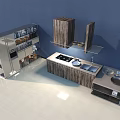 Modern Kitchen Interior With Stylish Cabinets Sleek Countertops And Open Shelves